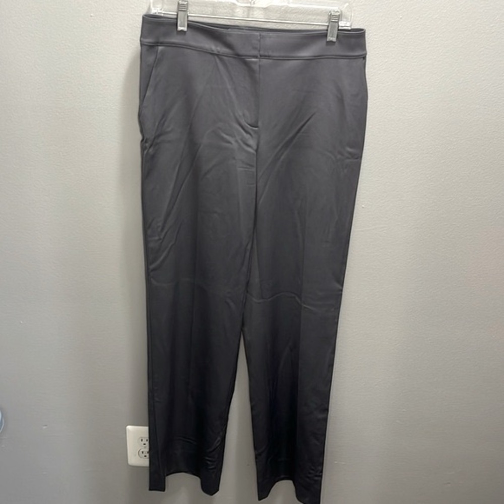St. John Women's Smoke Gray Wool Spandex Trouser Pants Size 8‎